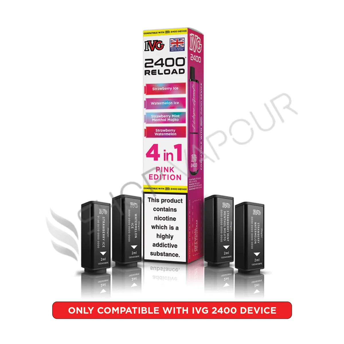 Pink Edition Reload Prefilled Pods by IVG 2400