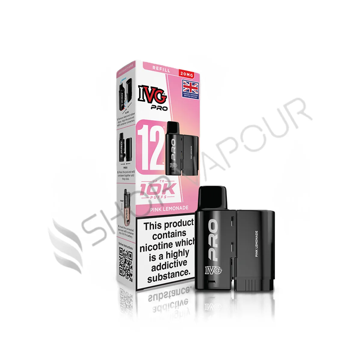 Pink Lemonade Pro 12 Prefilled Pod & Refill by IVG