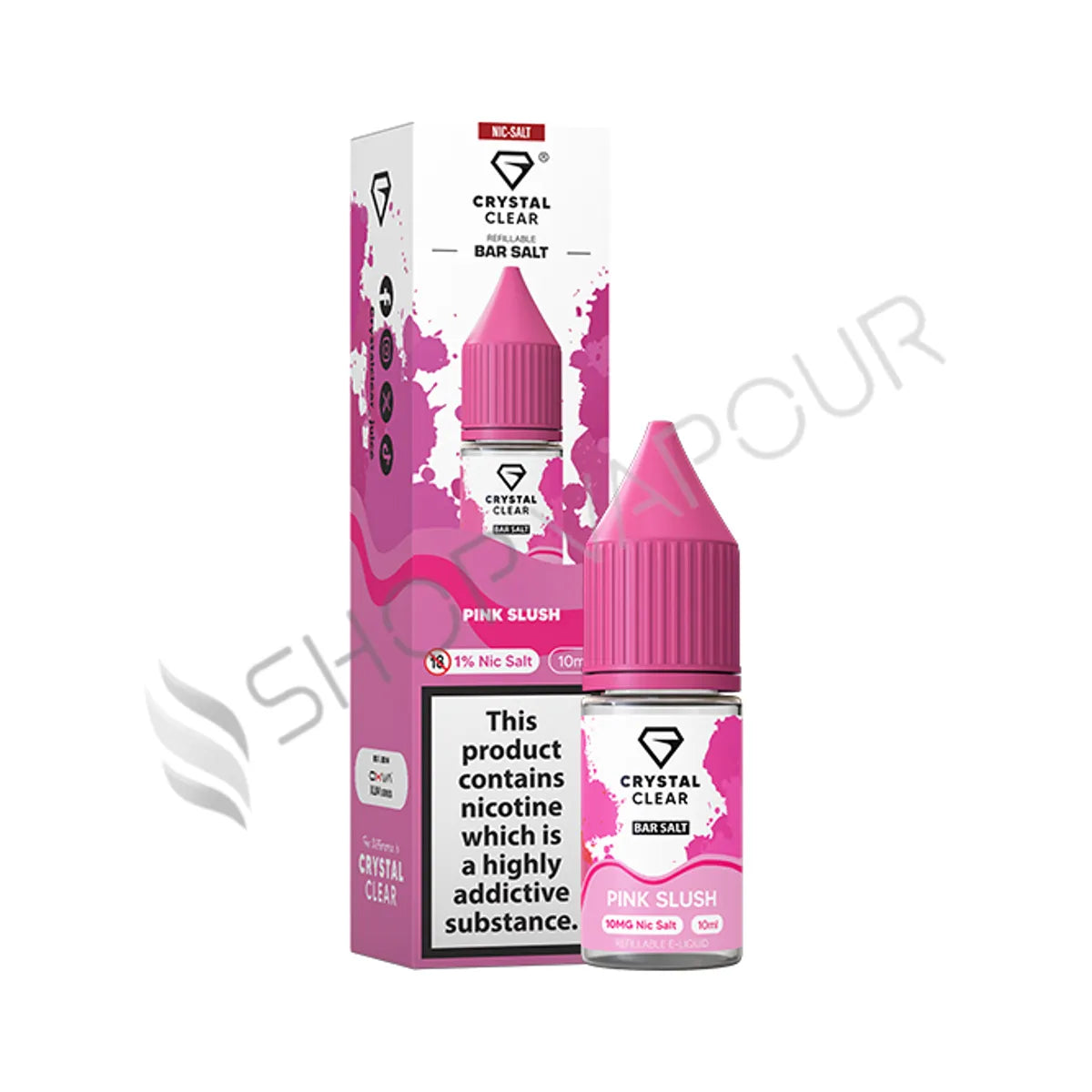 Pink Slush Bar Salts Nic Salt by Crystal Clear