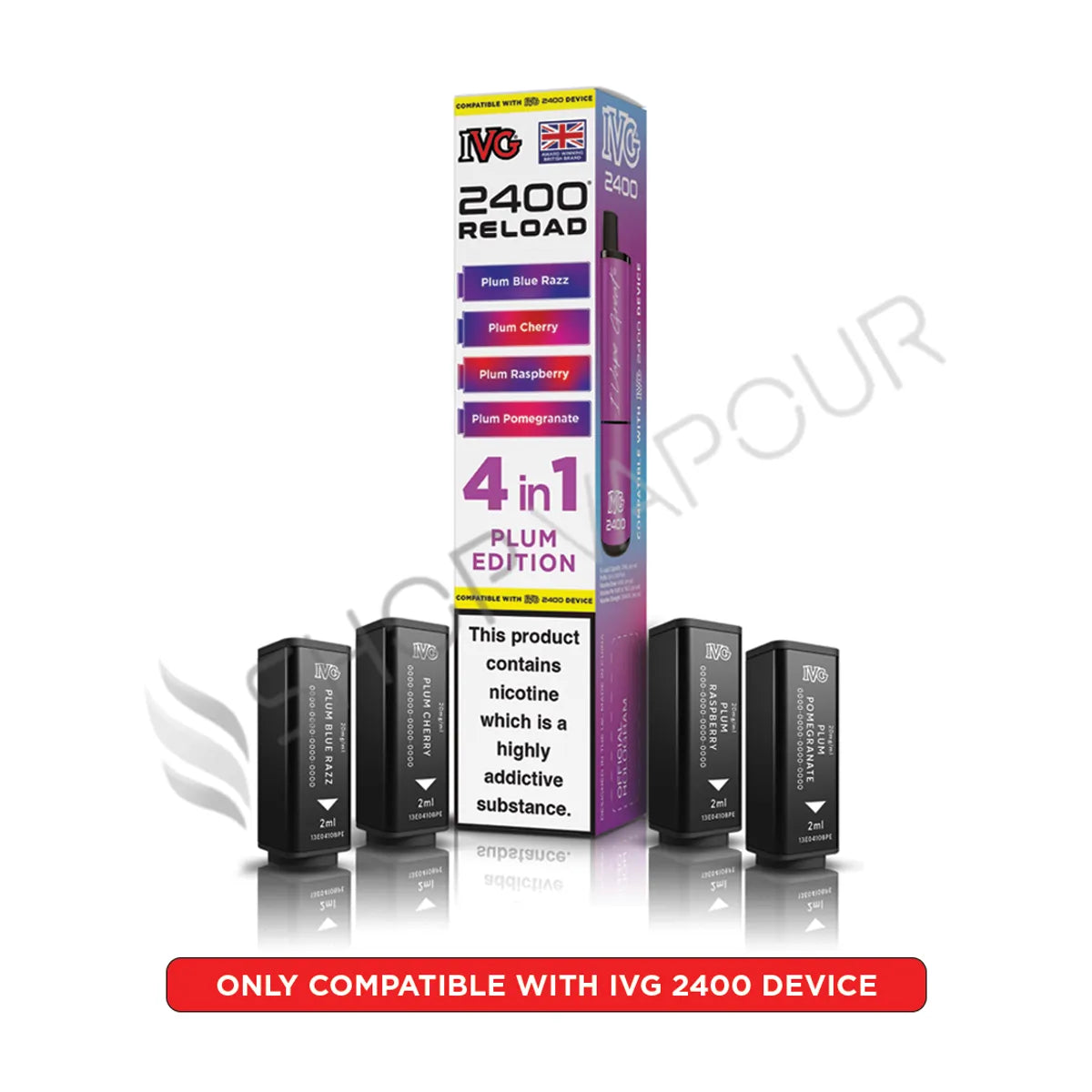 Plum Edition Reload Prefilled Pods by IVG 2400