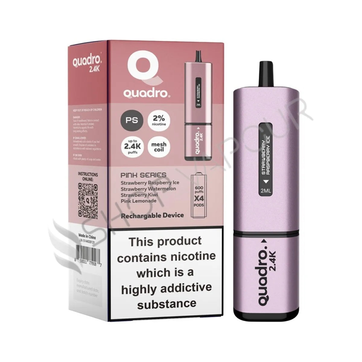 Quadro 2.4K Prefilled Pod Kit - Pink Series