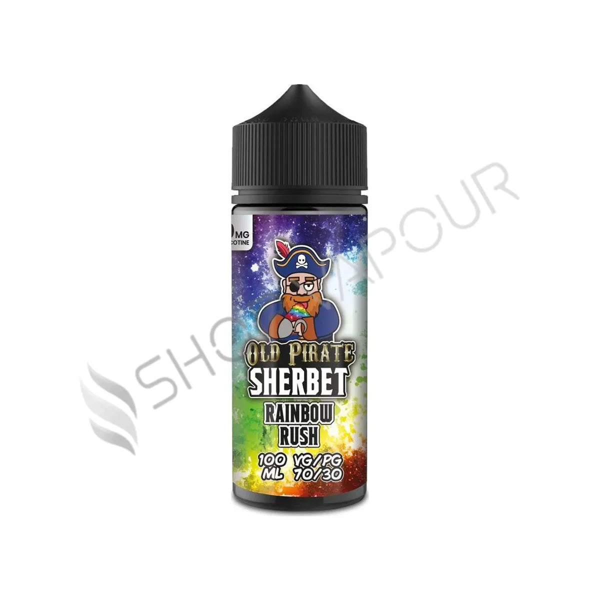 Rainbow Rush 100ml Shortfill E-Liquid by Old Pirate Sherbet