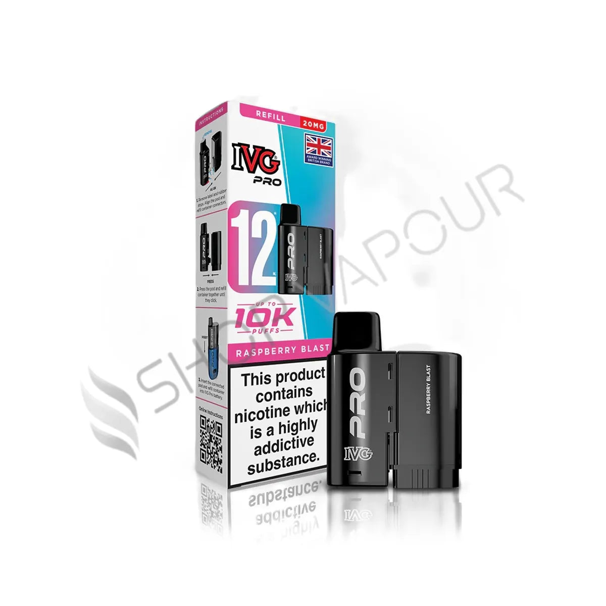 Raspberry Blast Pro 12 Prefilled Pod & Refill by IVG