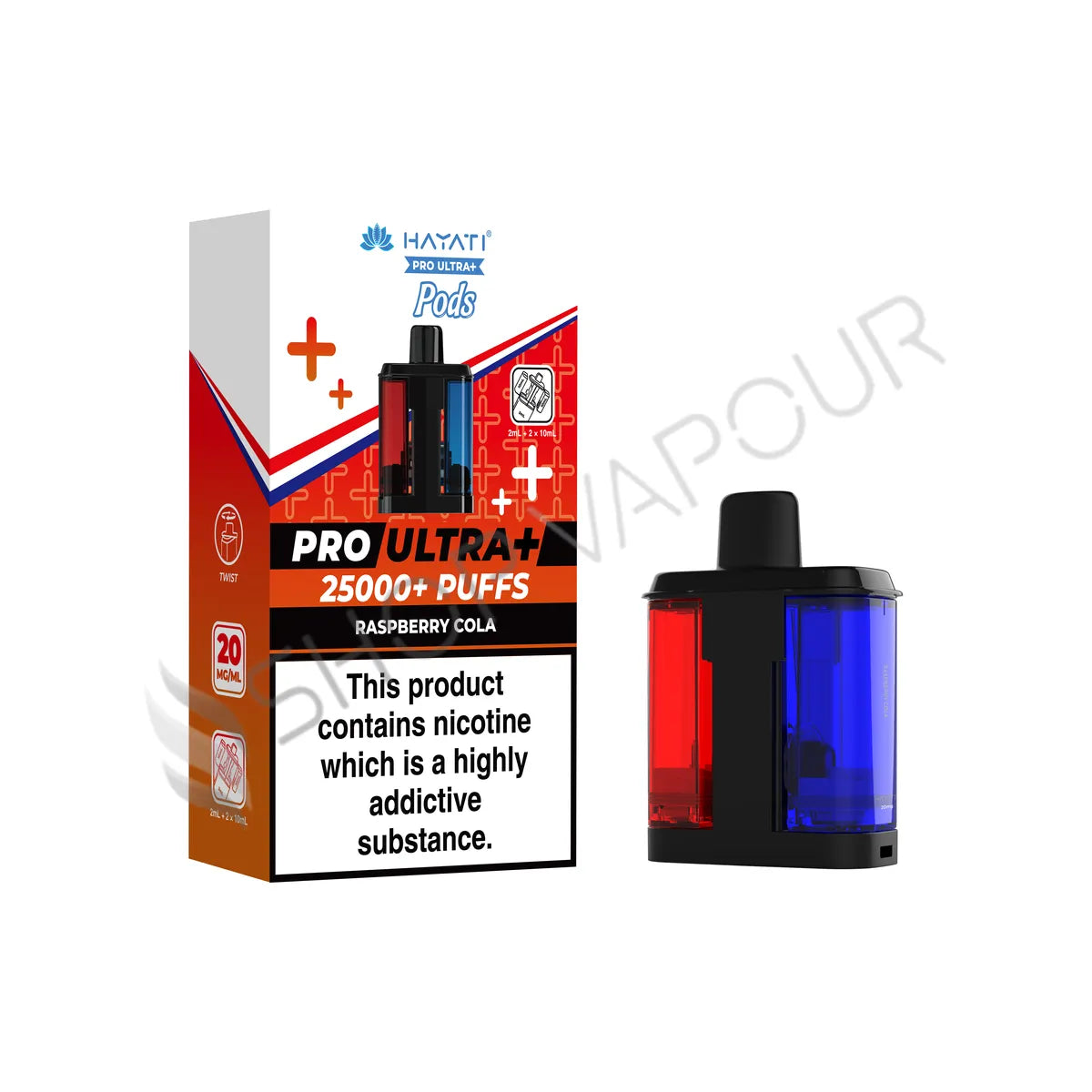Raspberry Cola Pro Ultra Plus 25K Prefilled Pod & Refill by Hayati