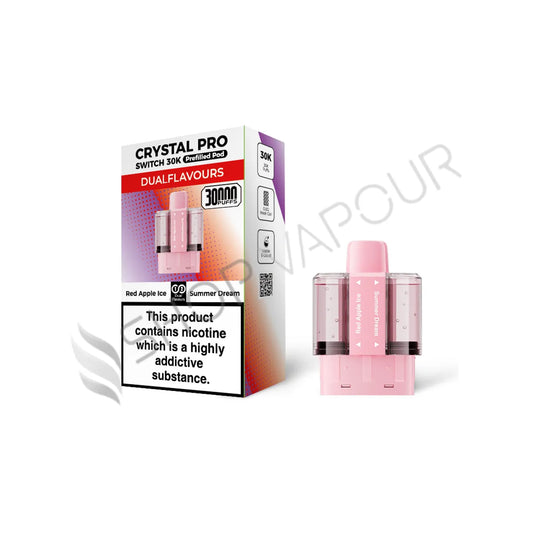 Red Apple Ice / Summer Dream Switch 30K Prefilled Pods by Crystal Pro