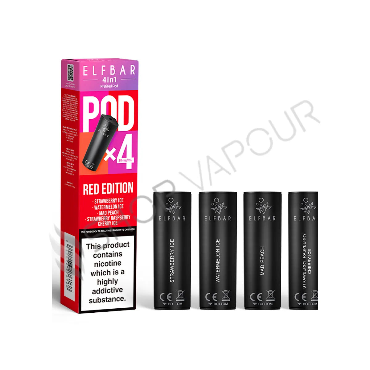Red Edition 4 in 1 Prefilled Pods by Elf Bar