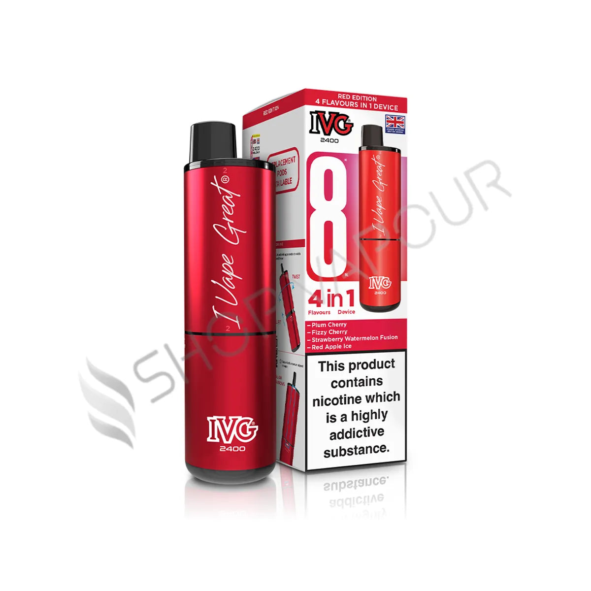 Red Edition IVG 2400 Prefilled Pod Kit