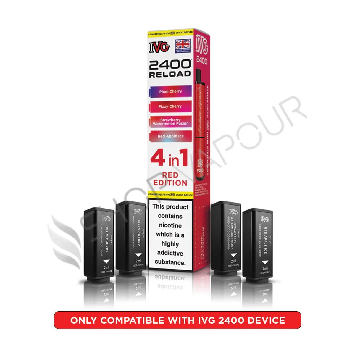 Red Edition Reload Prefilled Pods by IVG 2400