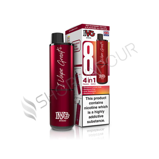 Red Raspberry Edition IVG 2400 Prefilled Pod Kit