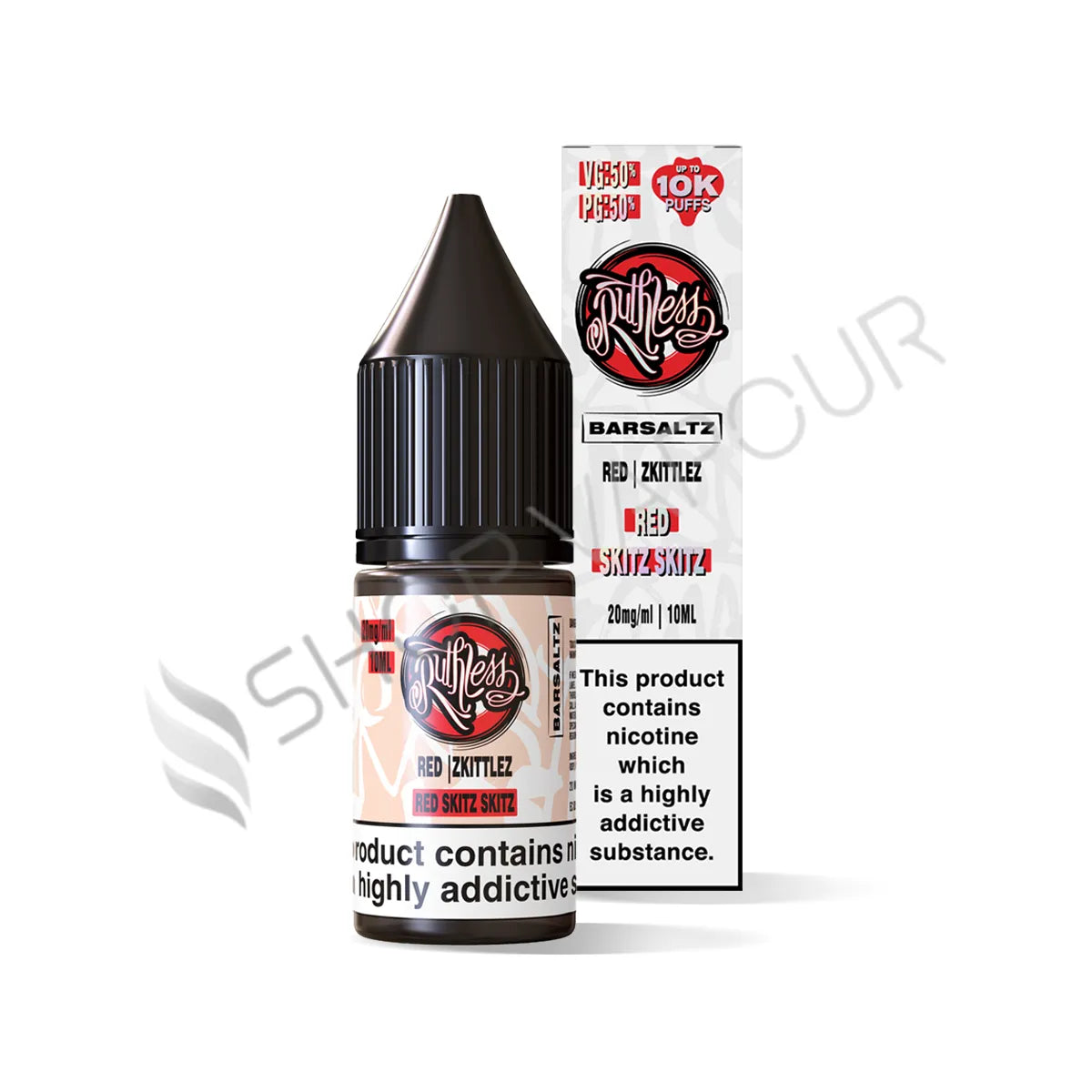 Red Skitz Skitz Nic Salt E-Liquid by Ruthless Bar Saltz