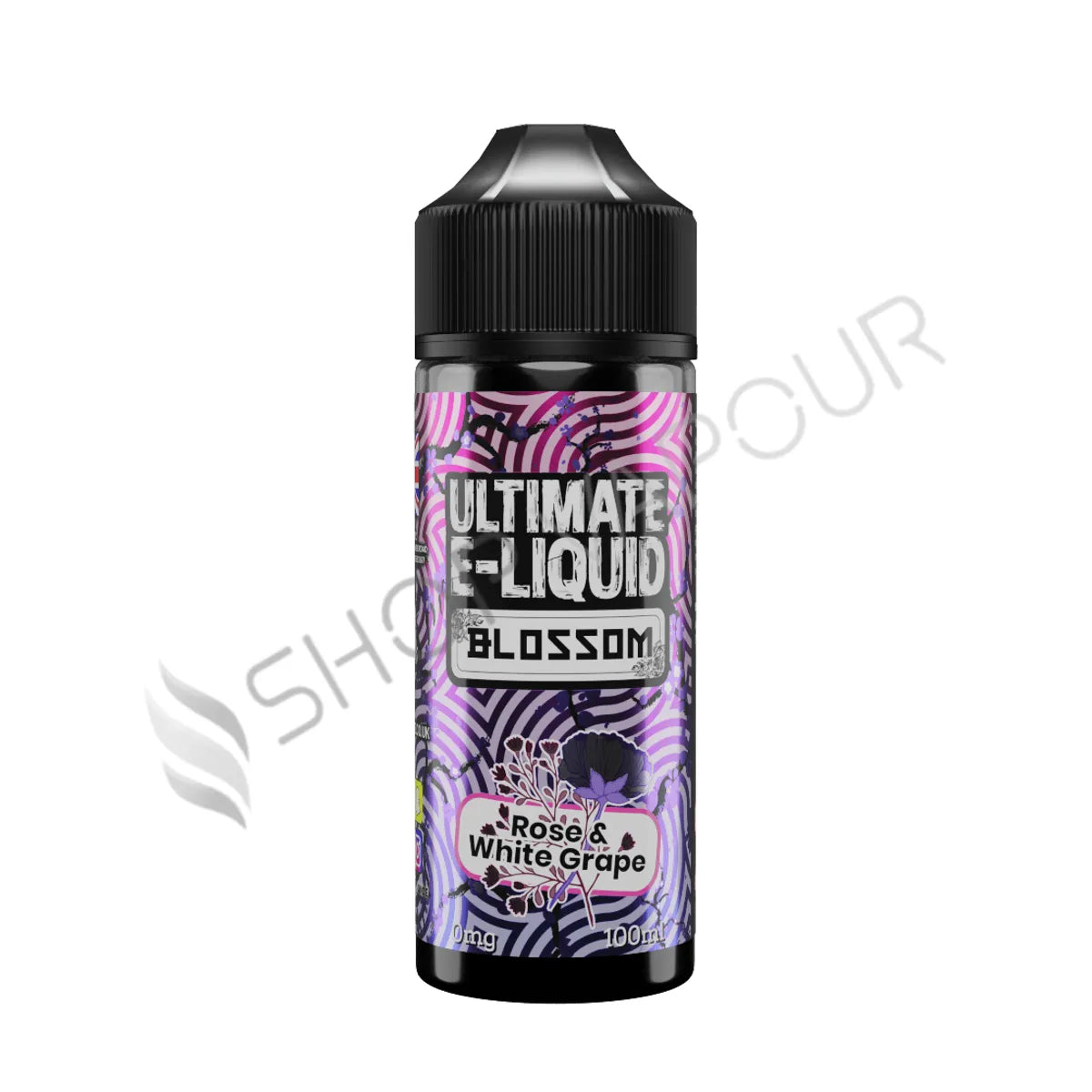 Rose & White Grape 100ml Shortfill E-liquid by Ultimate Juice Blossom