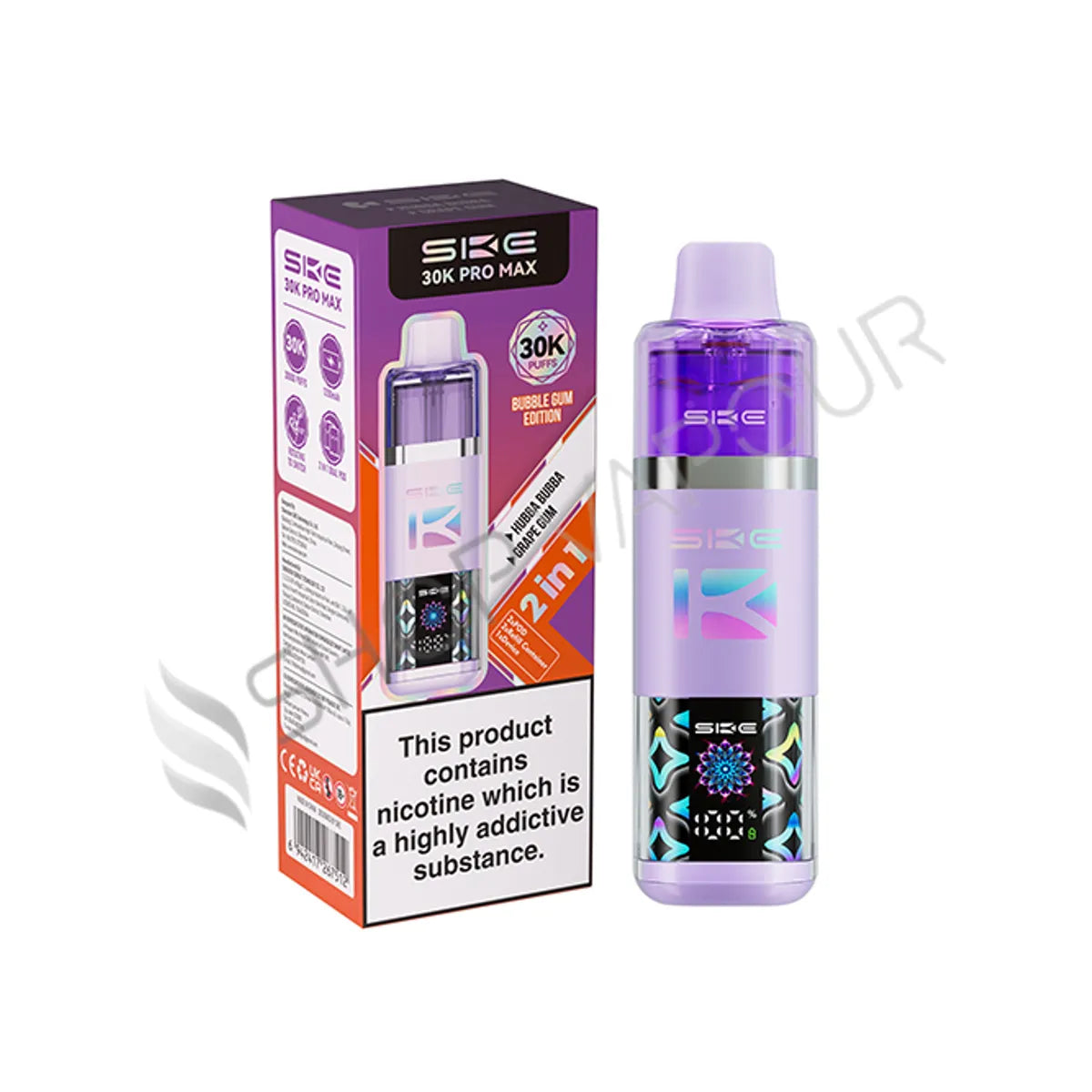 SKE Crystal 30K Pro Max Prefilled Pod Kit - Bubble Gum Edition