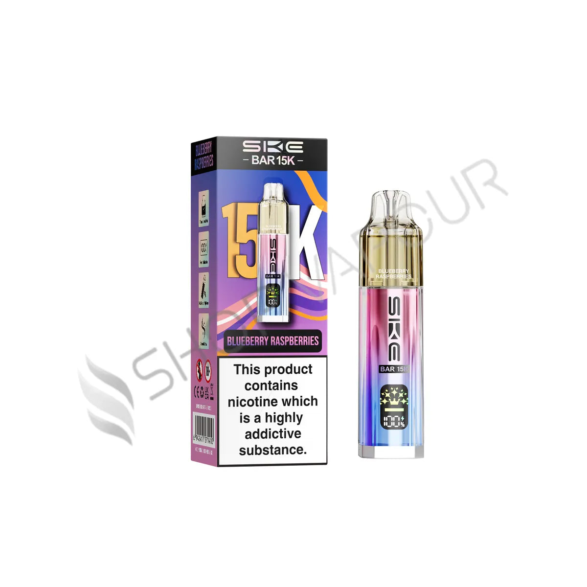 SKE Bar 15K Prefilled Pod Kit - Blueberry Raspberries