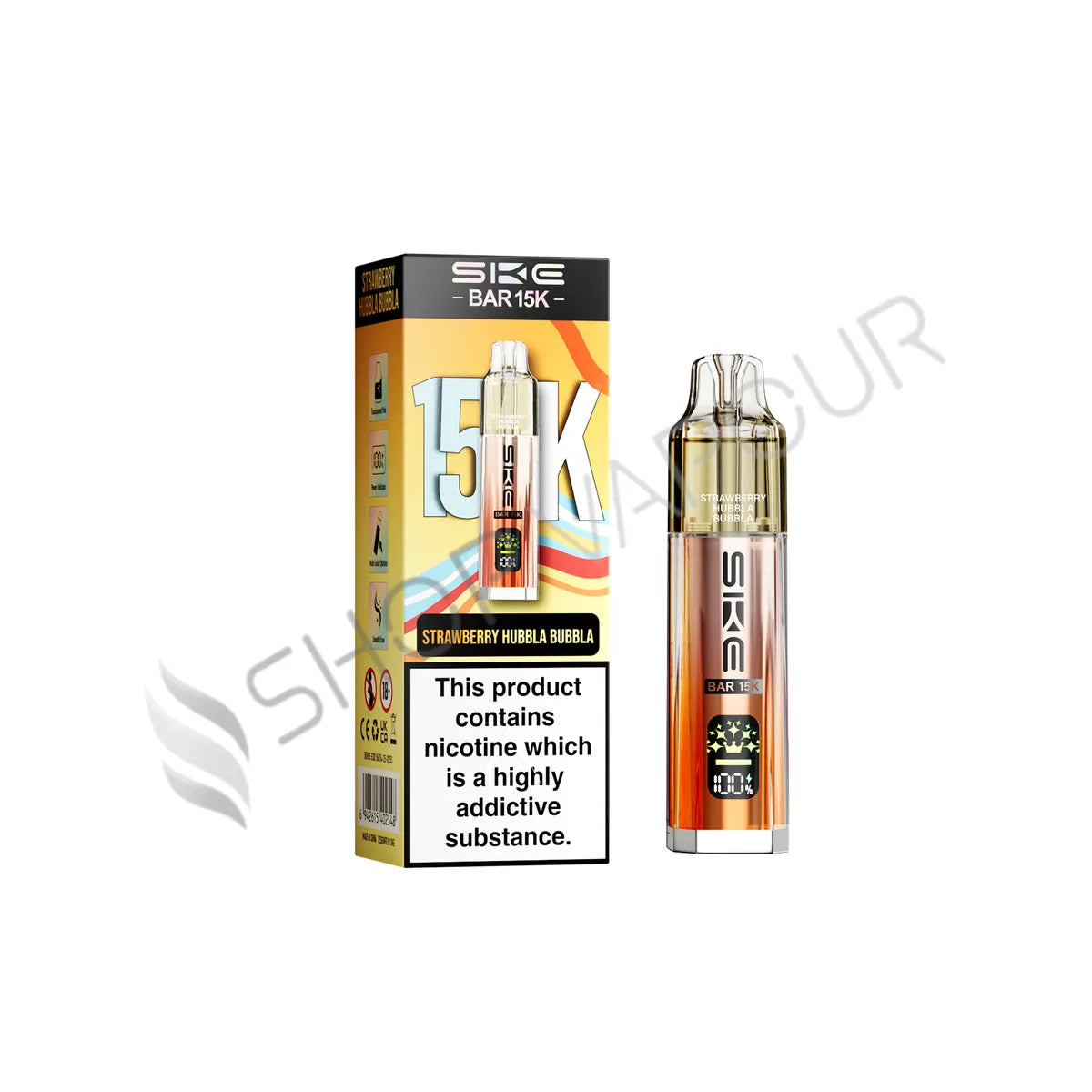 SKE Bar 15K Prefilled Pod Kit - Strawberry Hubbla Bubbla