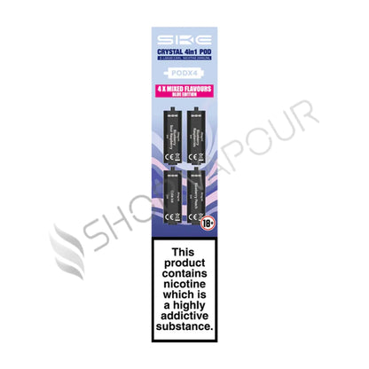 SKE Crystal 4 in 1 Prefilled Vape Pods - Blue Edition