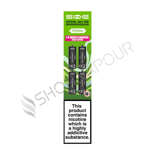 SKE Crystal 4 in 1 Prefilled Vape Pods - Green Edition