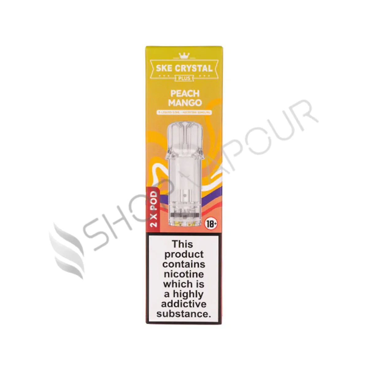 Peach Mango Crystal Plus Prefilled Pods by SKE