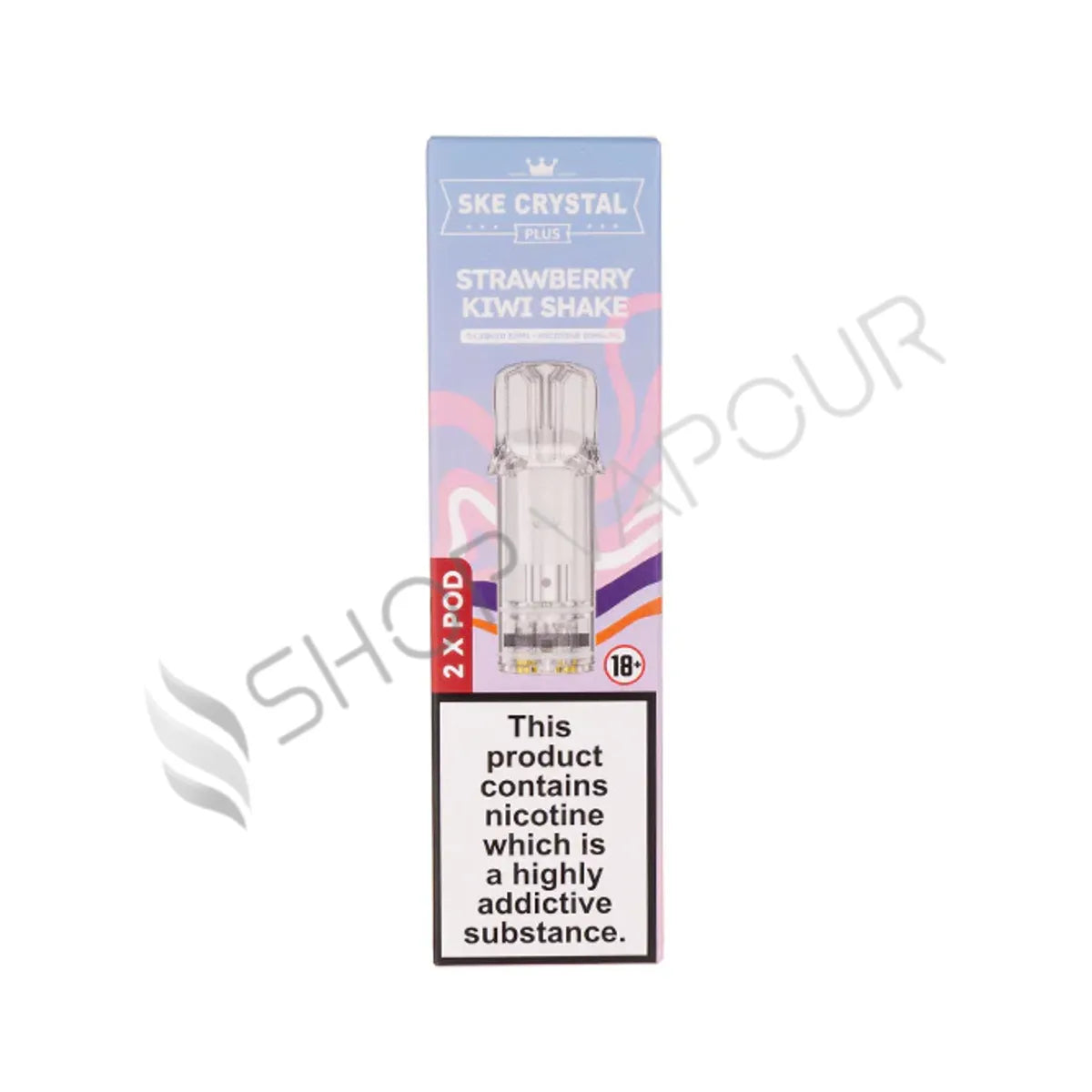 Strawberry Kiwi Shake Crystal Plus Prefilled Pods by SKE