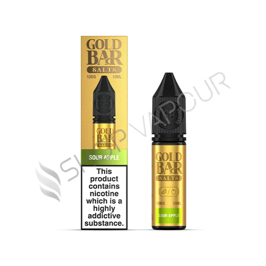 Sour Apple Nic Salt E-Liquid by Gold Bar Salts