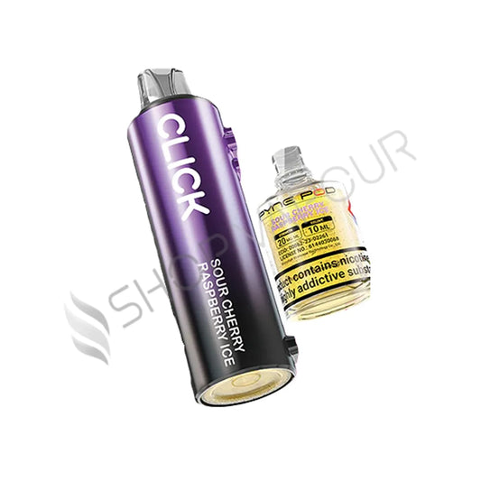 Sour Cherry Raspberry Ice Click 10K Pod & Bottle by Pyne Pod