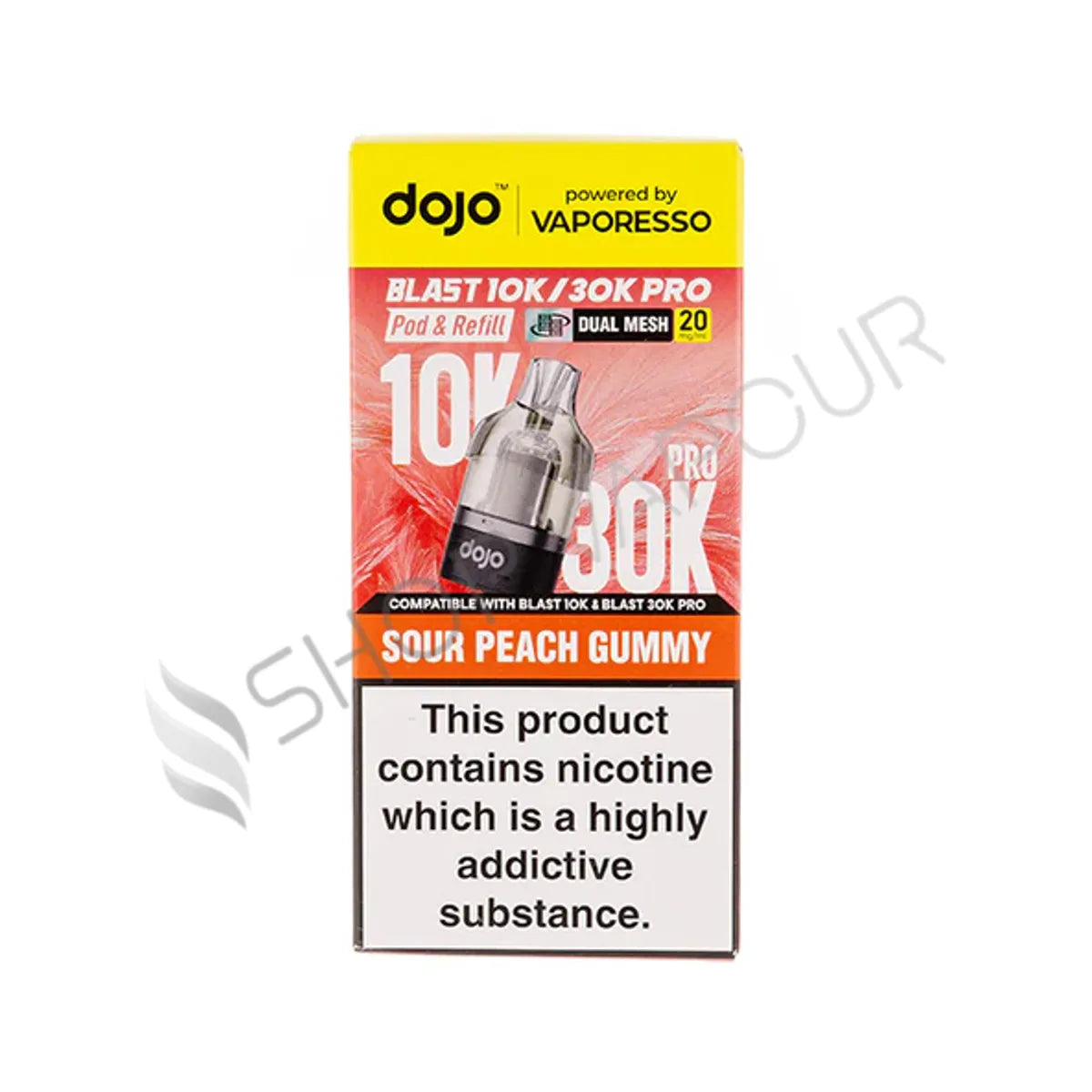 Sour Peach Gummy Dojo Blast 30K Pro Prefilled Pod & Refill by Vaporesso
