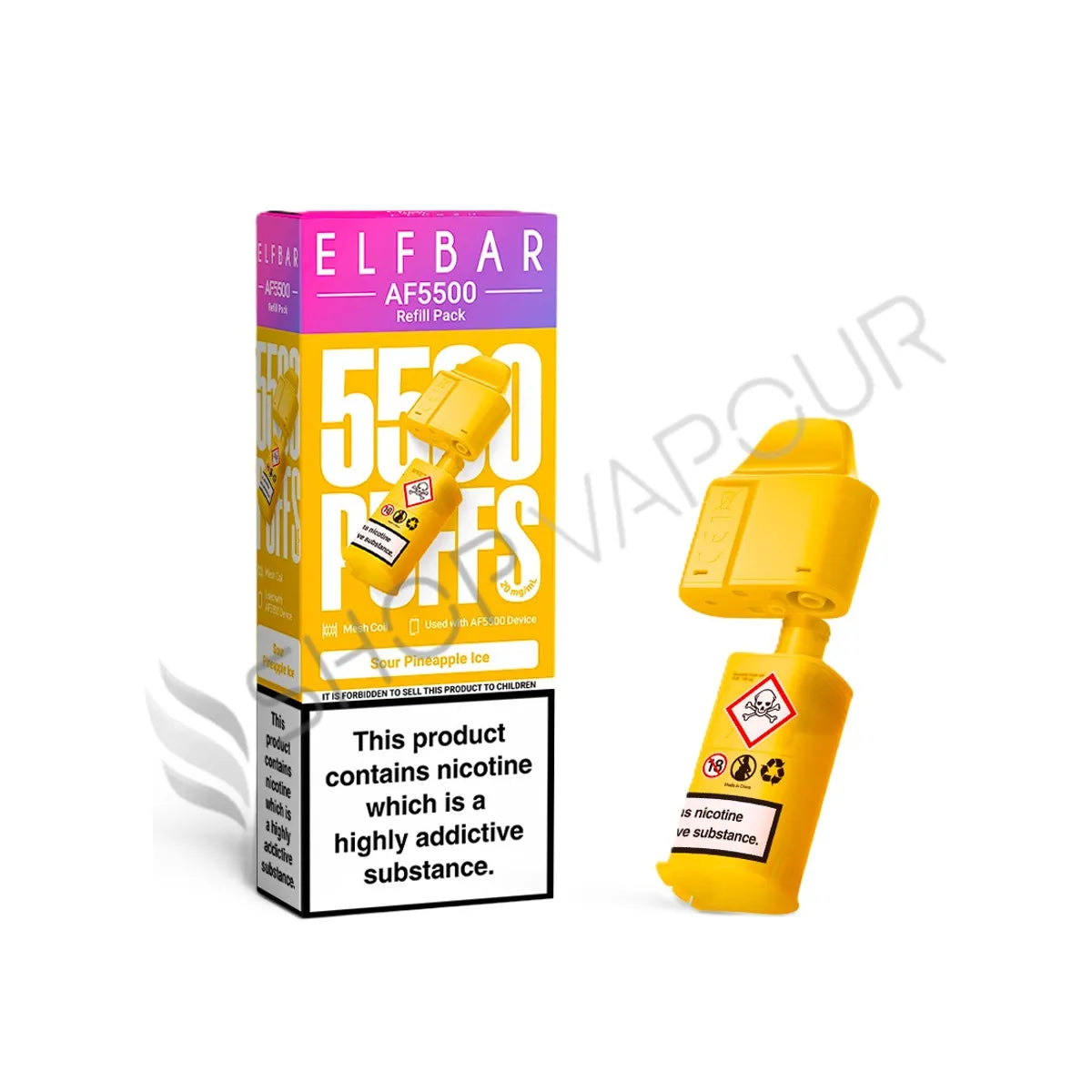 Sour Pineapple Ice AF5500 Prefilled Pod & Refill by Elf Bar