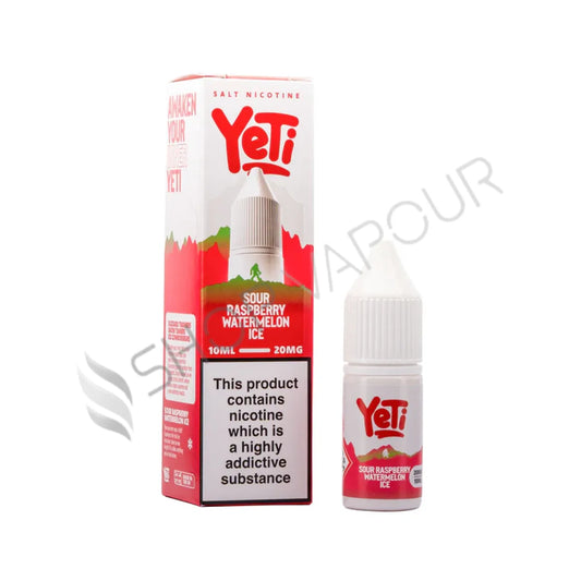 Sour Raspberry Watermelon Ice Nic Salt E-Liquid by Yeti