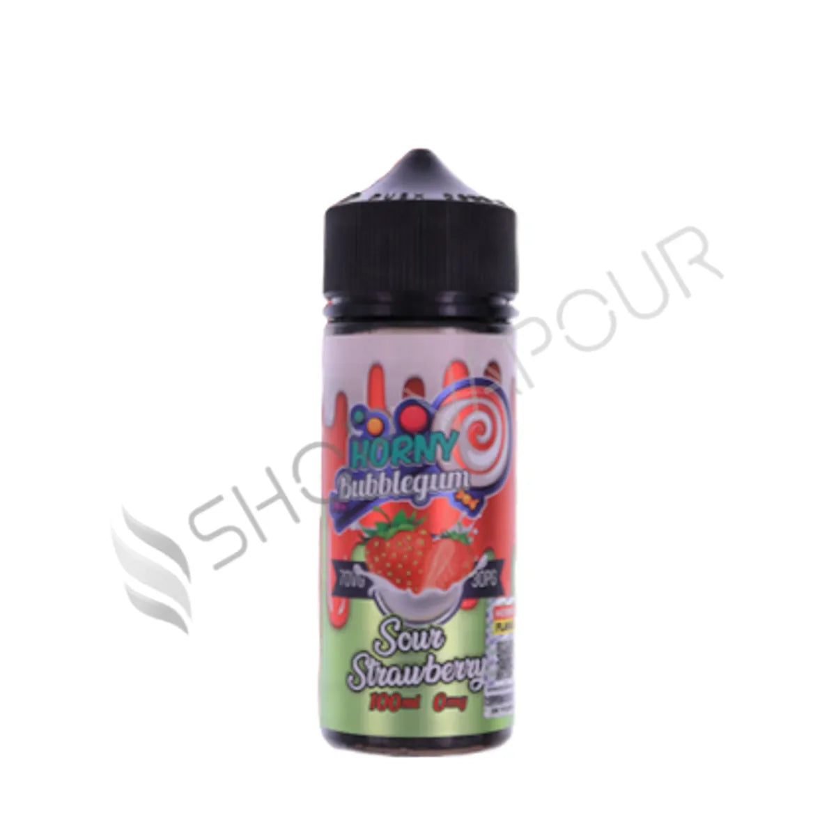 Sour Strawberry 100ml Shortfill E-Liquid by Horny Flava Bubblegum