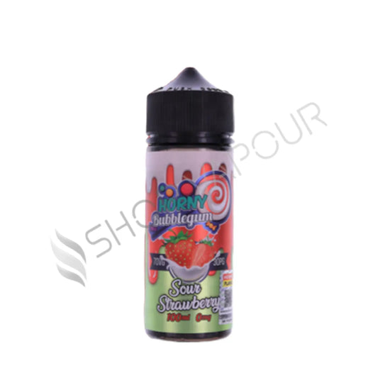 Sour Strawberry 100ml Shortfill E-Liquid by Horny Flava Bubblegum