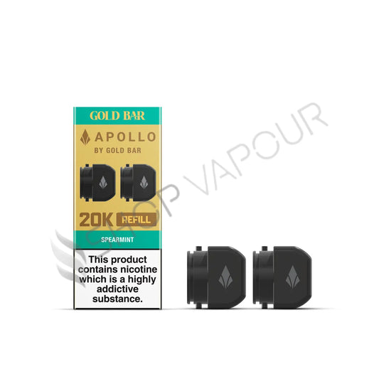 Spearmint Apollo 20K Prefilled Pods by Gold Bar