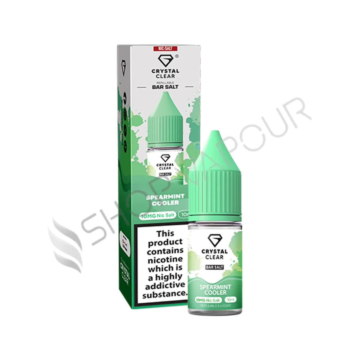 Spearmint Cooler Bar Salts Nic Salt by Crystal Clear