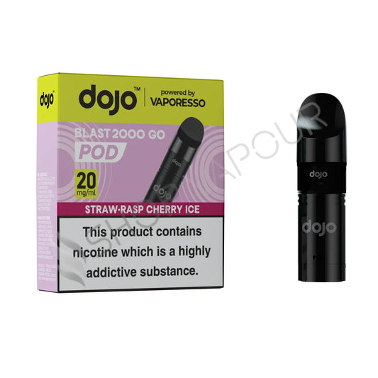Straw-Rasp Cherry Ice Dojo Blast 2000 Go Prefilled Pod & Refill by Vaporesso