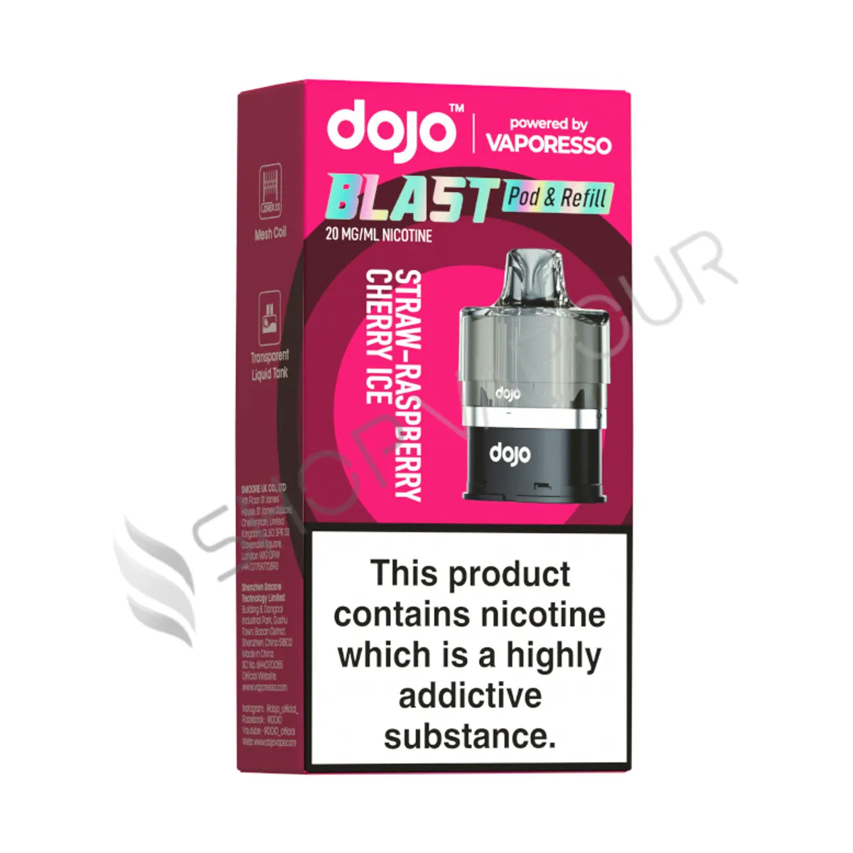 Straw-Raspberry Cherry Ice Dojo Blast 6000 Prefilled Pod & Refill by Vaporesso
