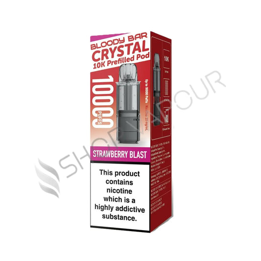 Strawberry Blast Crystal 10K Prefilled Pod & Refill by Bloody Bar