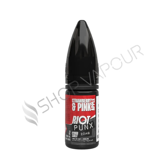 Strawberry & Pink Apple Nic Salt E-Liquid by Riot Punx
