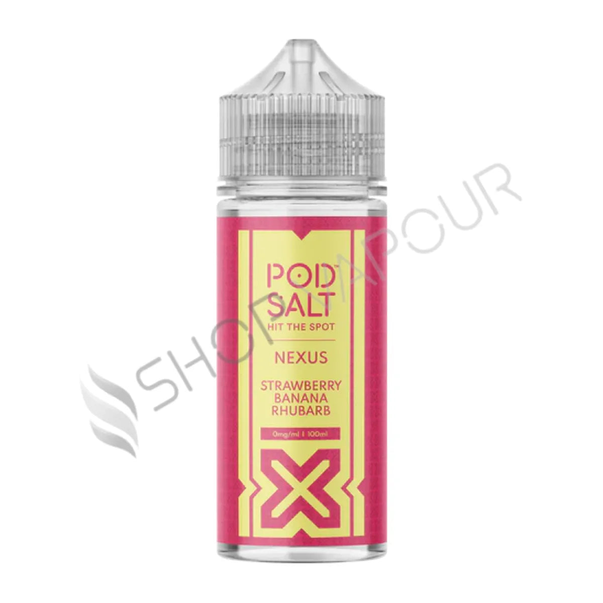 Strawberry Banana Rhubarb 100ml Shortfill E-Liquid by Pod Salt Nexus