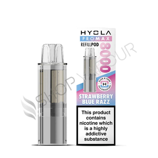 Strawberry Blue Razz Pro Max 8000 Prefilled Pod & Refill by Hyola