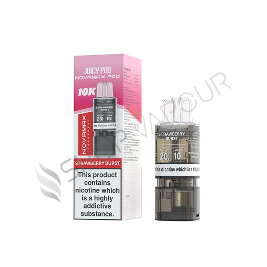 Strawberry Burst Novamax 10K Prefilled Pod & Refill by Juicy Pod