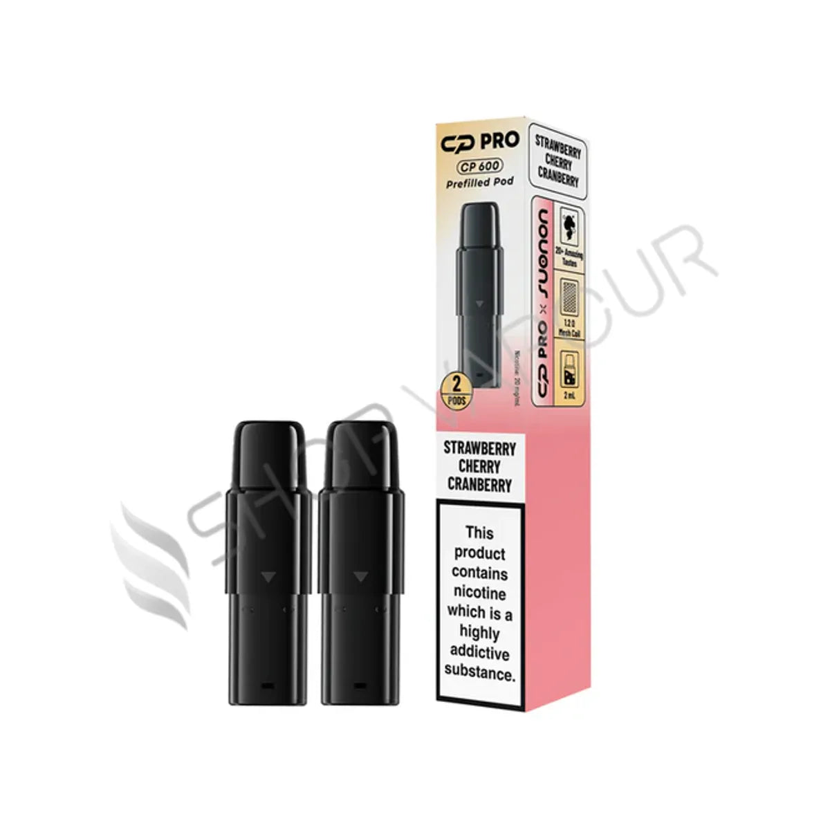 Strawberry Cherry CP 600 Prefilled Pods by Crystal Pro