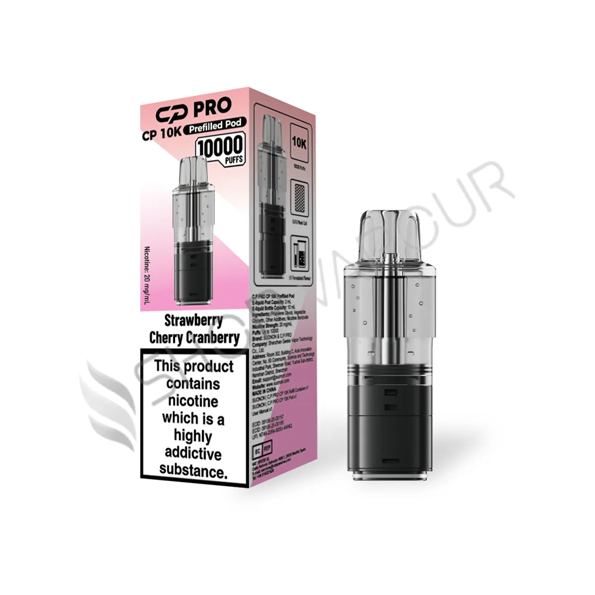 Strawberry Cherry Cranberry CP 10K Prefilled Pod & Refill by Crystal Pro