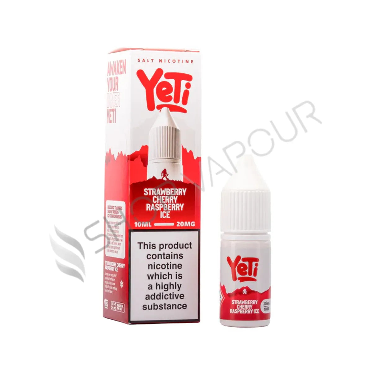 Strawberry Cherry Raspberry Ice Nic Salt E-Liquid by Yeti