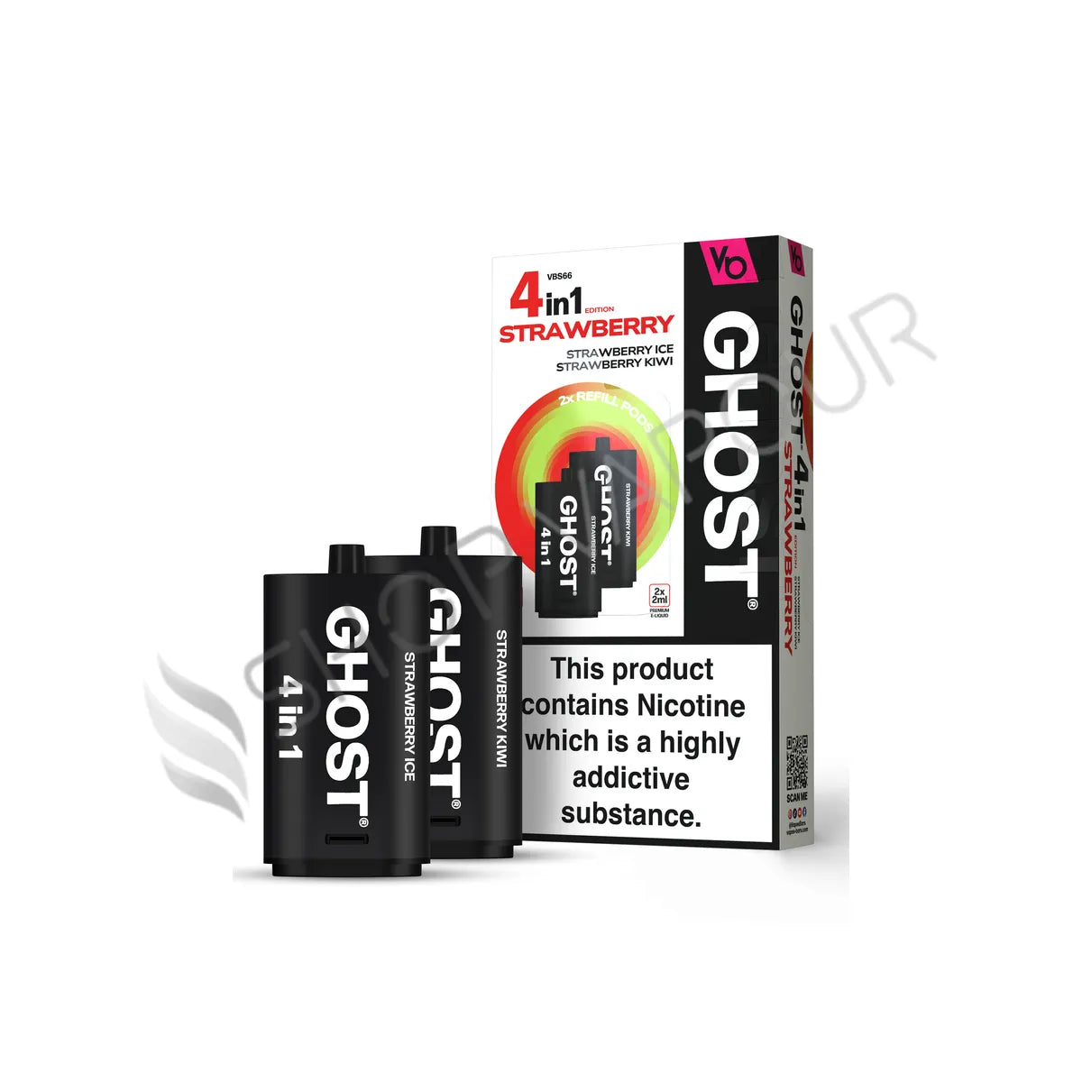 Strawberry Edition 1 Ghost 4 in 1 Prefilled Pods by Vapes Bars