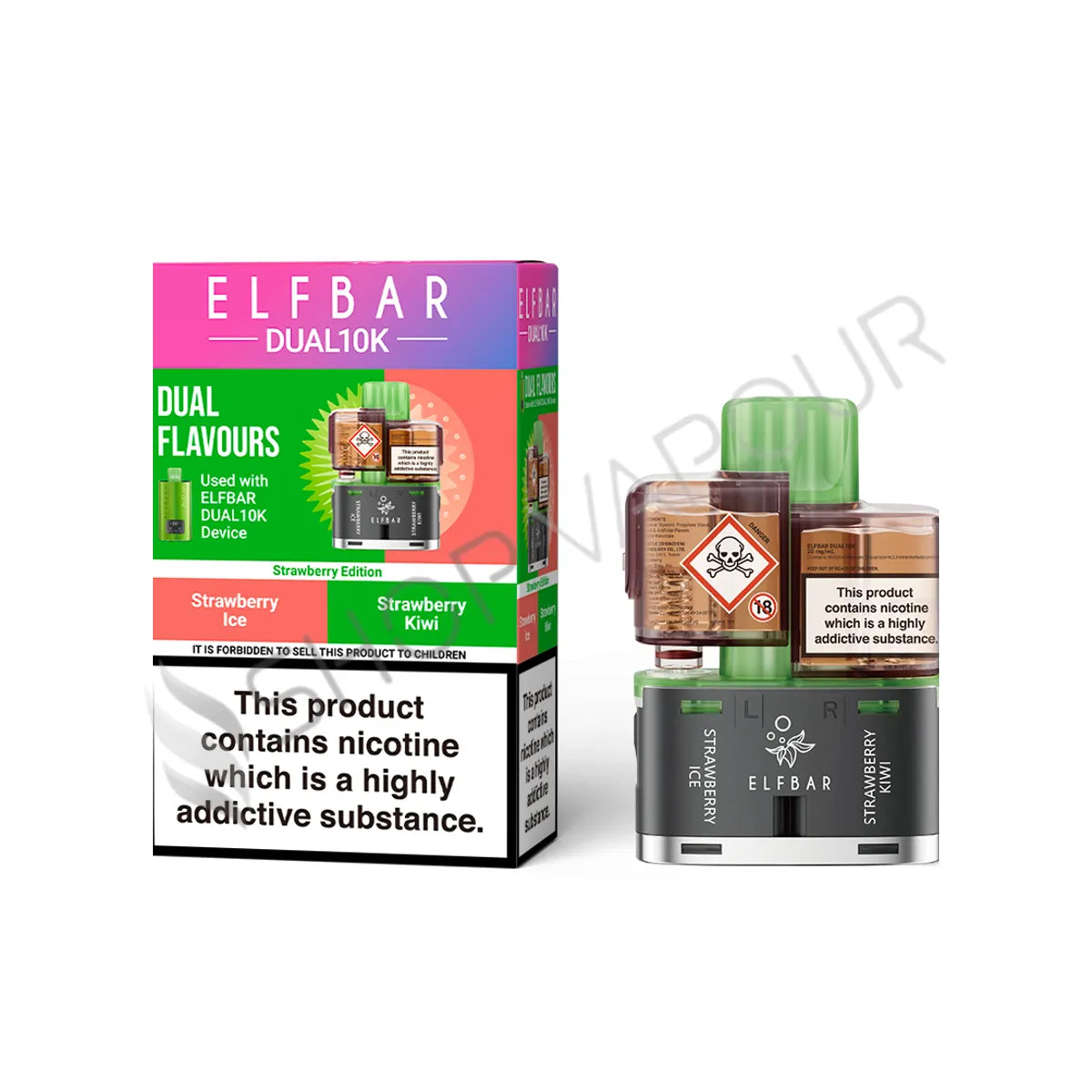 Strawberry Edition Dual 10K Prefilled Pod & Refill by Elf Bar