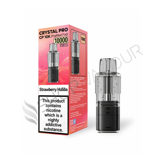 Strawberry Hubba CP 10K Prefilled Pod & Refill by Crystal Pro