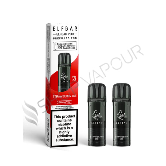 Strawberry Ice 600 Prefilled Pods by Elf Bar