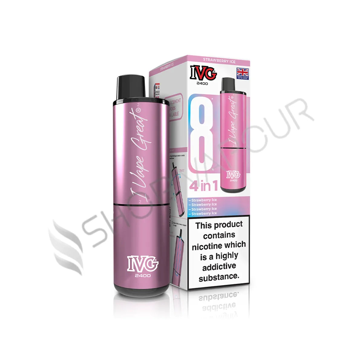 Strawberry Ice IVG 2400 Prefilled Pod Kit