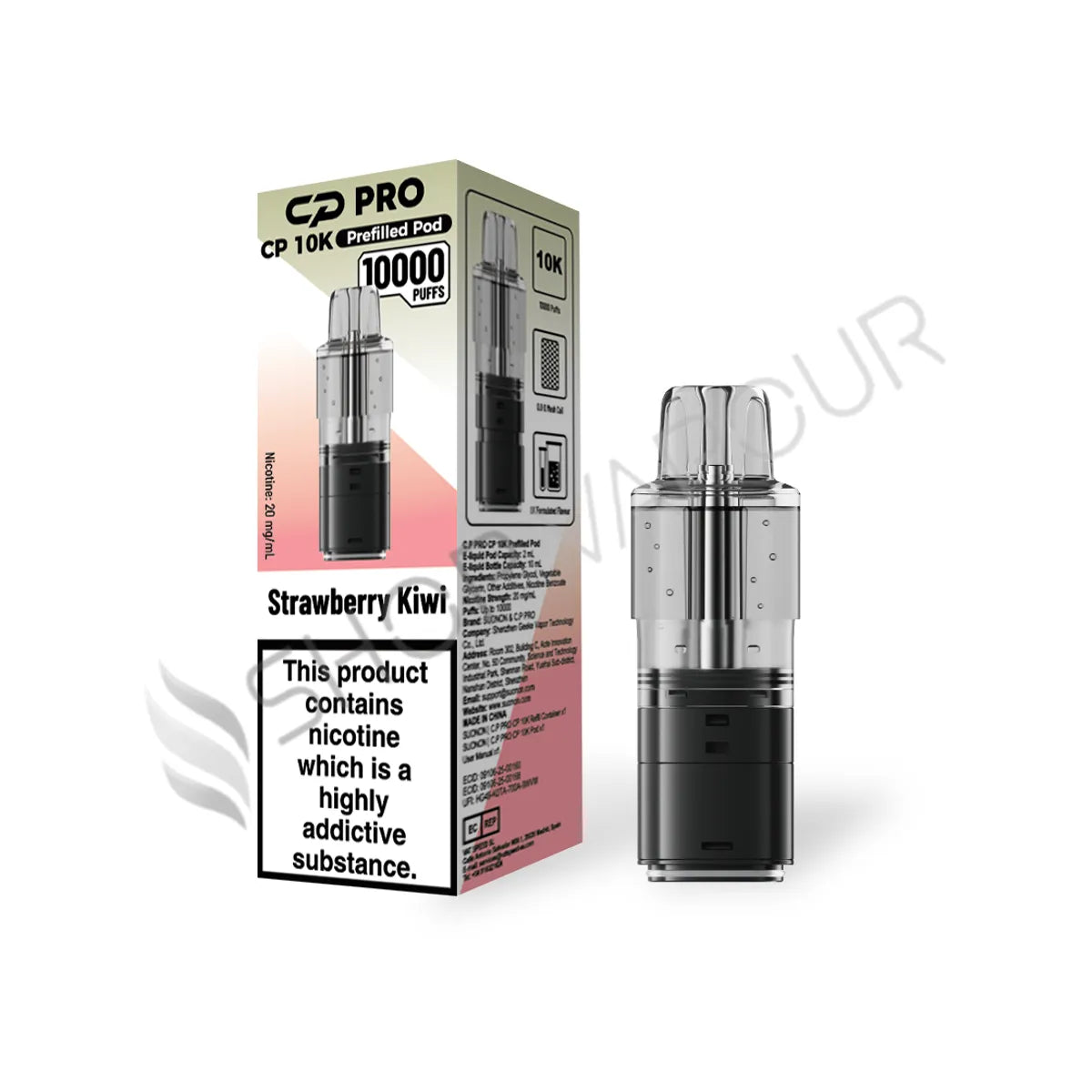 Strawberry Kiwi CP 10K Prefilled Pod & Refill by Crystal Pro