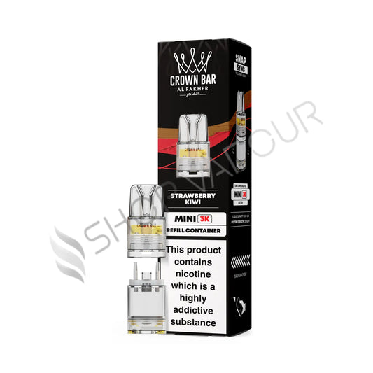 Strawberry Kiwi Crown Bar Mini 3K Prefilled Pod & Refill by Al Fakher
