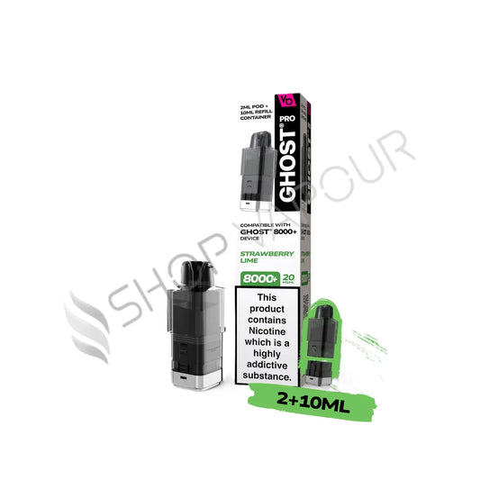 Strawberry Lime Pro 8000+ Prefilled Pod & Refill by Ghost