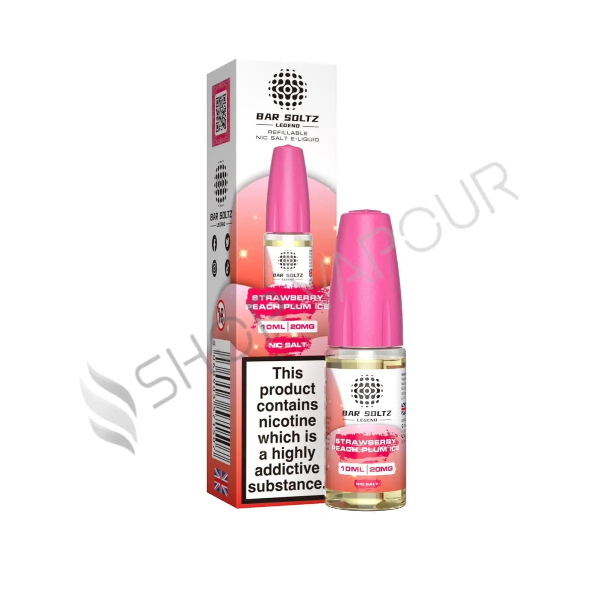 Strawberry Peach Plum Ice Nic Salt E-Liquid by Bar Soltz Legend